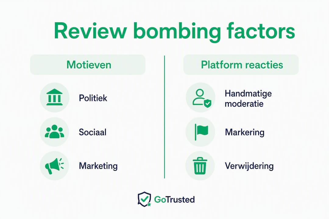 Overzicht van motieven en reacties op verschillende platforms