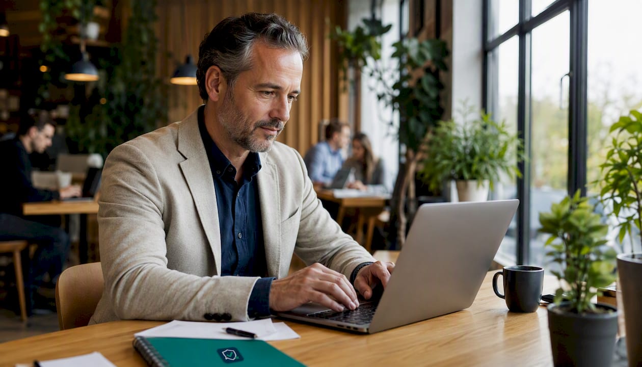 Ondernemer voert zijn KVK-nummer in ter verificatie