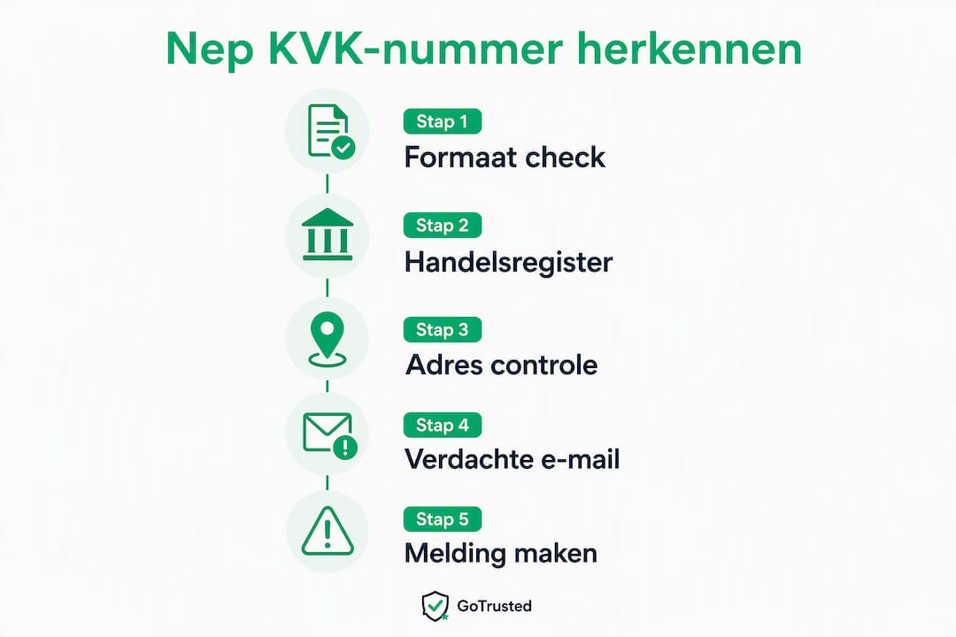 Infographic: vijf slimme tips om een vals KVK-nummer te ontmaskeren