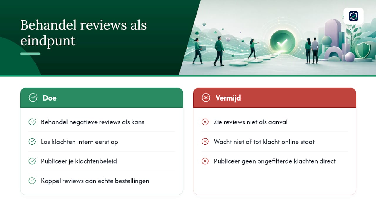 Persoonlijke visie: een review is een eindpunt, geen startschot — overview diagram