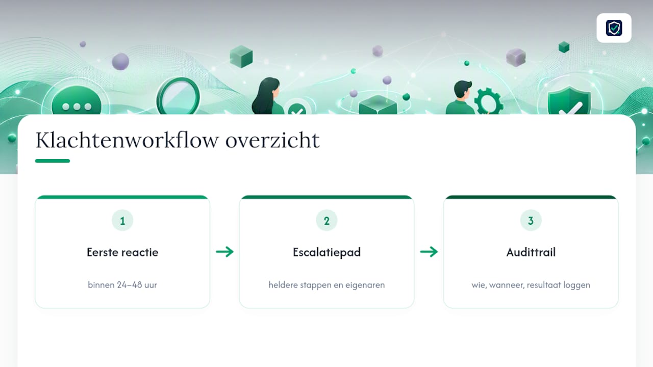 Klachtenworkflow met reactietijd en audittrail